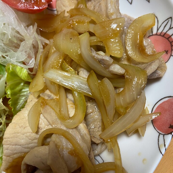 玉ねぎと豚のしょうが焼き